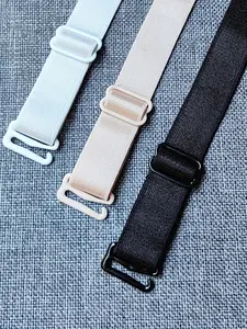 Adjustable Bra Strap Set, 42cm Long Anti-Slip Fabric Straps, Elastic Replacement Straps, All Seasons Wear, 2 Pieces Pack