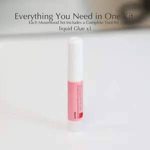 Liquid Glue x1 - Handmade 3D Gel Press-On Nails | Reusable, Long-Lasting, Salon-Perfect Finish，3D Gel Nails Acrylic Press on Nails