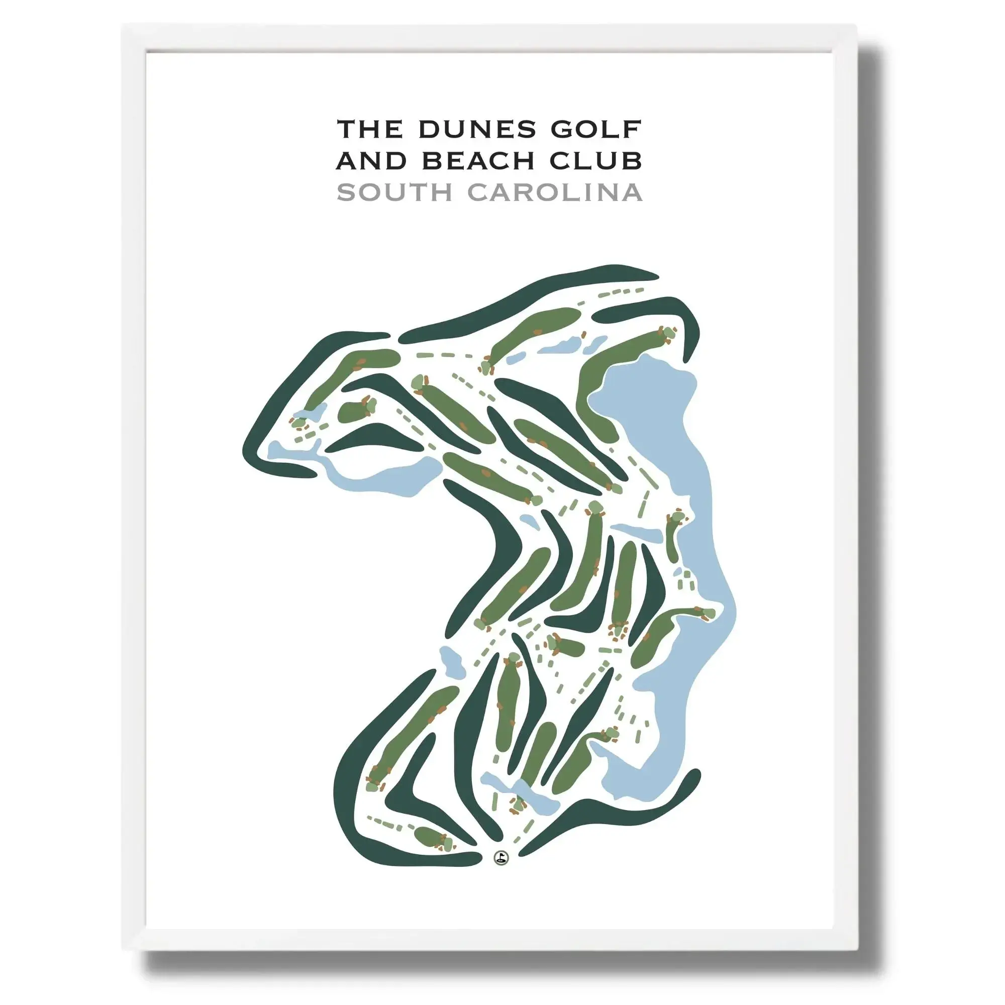 Dunes Golf & Beach Club South Carolina Map Print – Poster & Canvas Golf Wall Art