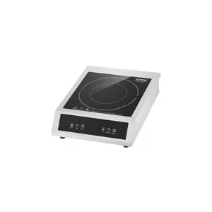 VEVOR Portable Induction Cooktop, 1800W Commercial Induction Burner with 9 Temperature Settings, Stainless Steel Countertop Induction Hot Plate with 3H Timer, Child Lock, for Restaurant Cooking