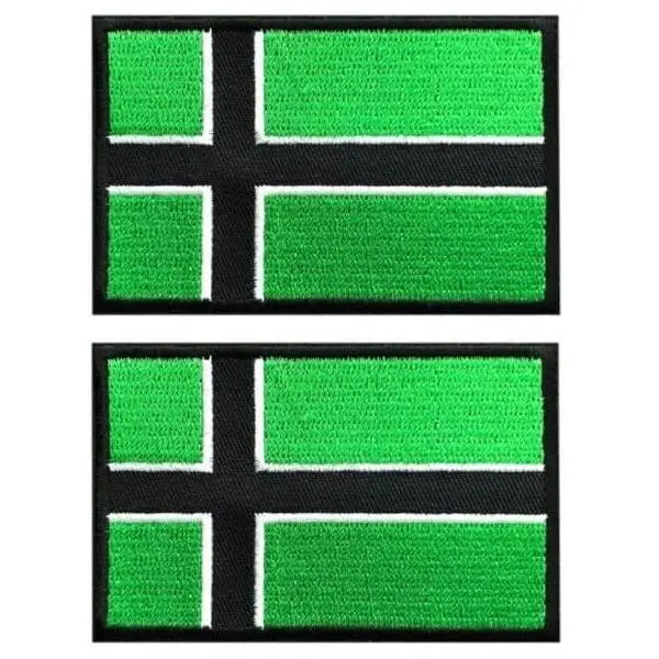 Vinland Flag Viking Norway Patch [3.0 X 2.0 - Iron on Sew on - VFP-1] 2 Piece for Vest, Jackets, Pack Backs, Hats, Tactical Gears
