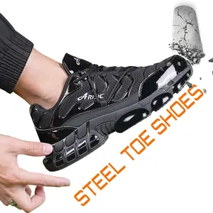 2025 Steel Toe Sneakers for Men Women Lightweight Safety Shoes Comfortable Puncture Proof Slip On Indestructible Work Shoes