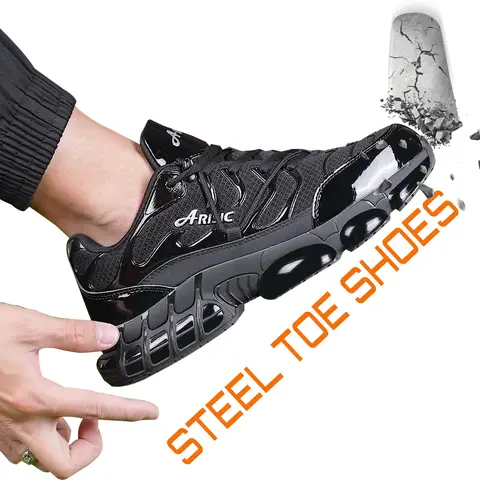 2026 Steel Toe Sneakers for Men Women Lightweight Safety Shoes Comfortable Puncture Proof Slip On Indestructible Work Shoes