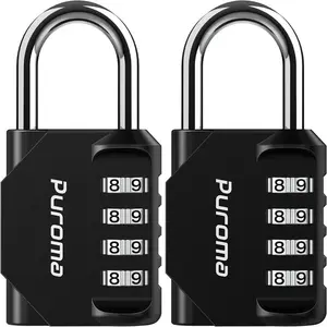 2 Pack Combination Lock 4 Digit Locker, Lock Outdoor Waterproof Padlock