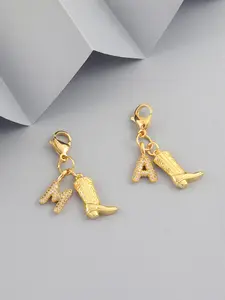 Western Cowboy Boot Bubble Initial Pendant Keychain, Casual Key Ring, Perfect for Bag Accessories, All Seasons