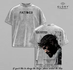FATHER , FORGIVE THEM Vintage Jesus Christian Oversized T-Shirt God Inspires Faith Graphic Tee, Religious Streetwear, Gospel Worship Shirt, Gift for Believers
