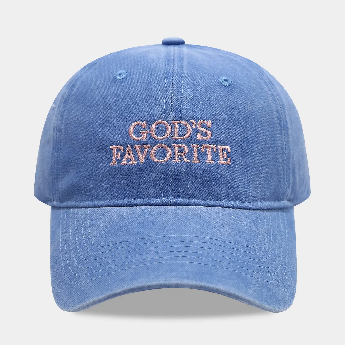 The letter GOD is light blue