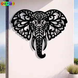 1pc Avant-Garde Elephant Metal Wall Art, Avant-Garde Elephant Statue Mural, Iron Craft, Perfect for Living Room, Garden, Zoo Corner Decor, Intricate Craftsmanship, Artistic Metalwork, Christmas Decor, Ideal Gift for Nature Lovers