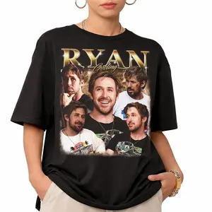 Ryan Gosling Vintage Bootleg T-Shirt, Retro 90s Actor Graphic Tee, Unisex Celebrity Fan Shirt