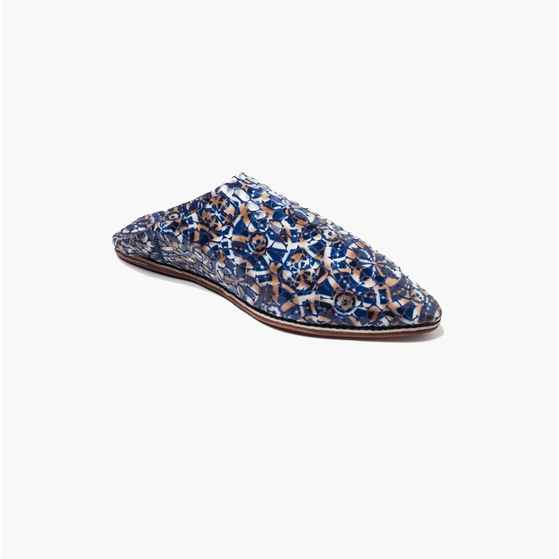 Elegant Brown GoatSkin Women's Babouche Slippers - Stylish Moroccan Pointed Toe Shoes