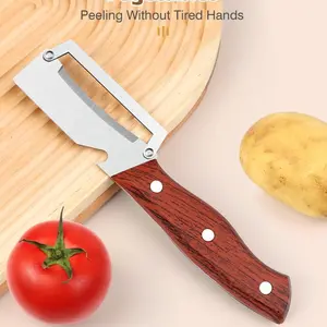 1pc 2-In-1 Fruit & Veggie Peeler with Bottle Opener, Sharp Stainless Steel, Upgraded Ergonomic Comfort Grip, Non-Slip Design