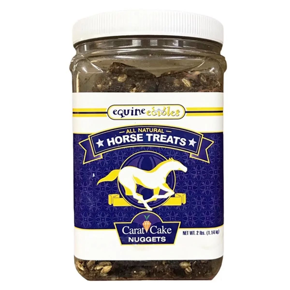 212 MAIN 2 lbs Nugget Horse Candy Treats - Candy Cane Flavor, All-Natural, Bite-Size Equine Edibles with Cinnamon, Raisins, Carrot for Pet Training Aids