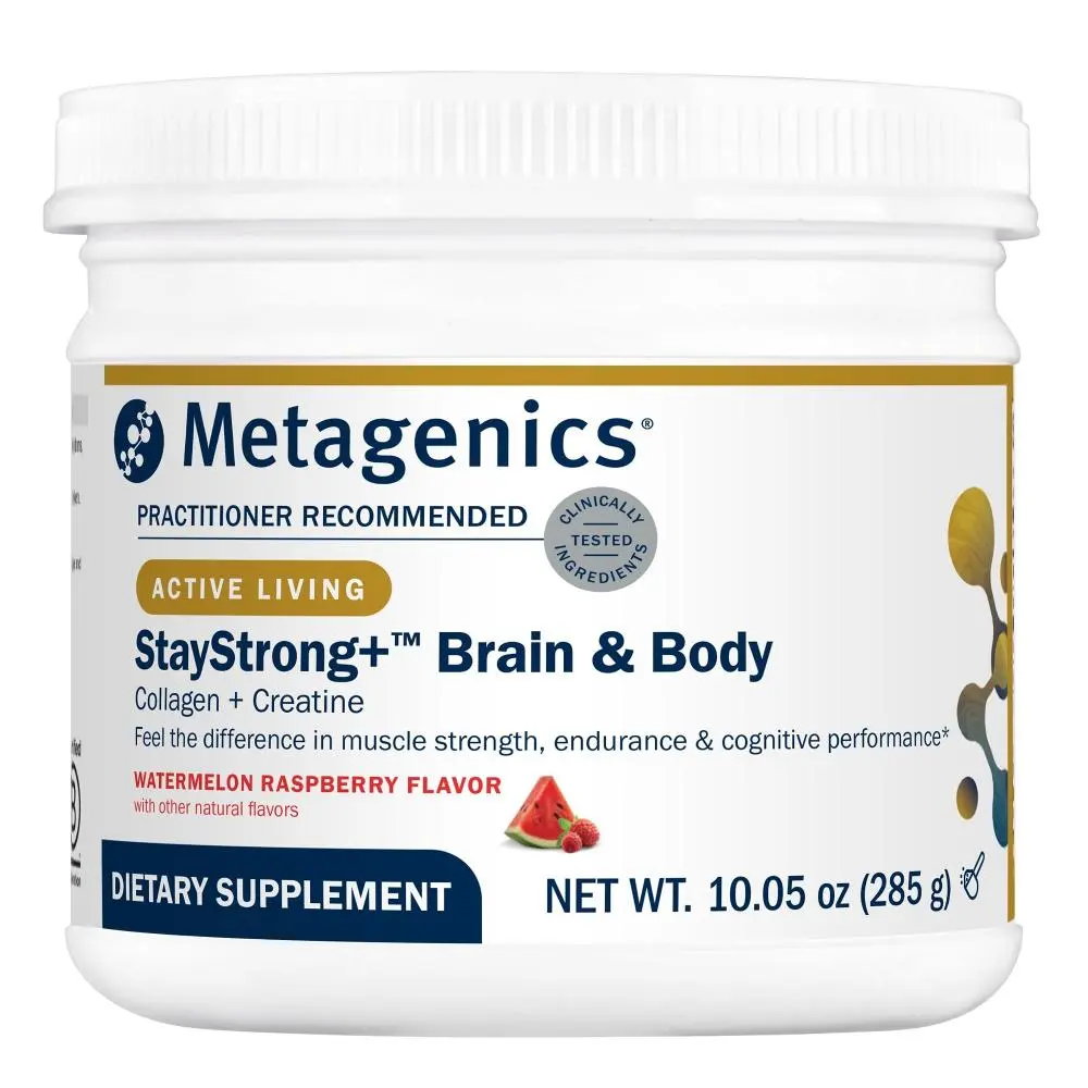 Metagenics StayStrong+ Brain & Body Powder - Watermelon Raspberry Flavor - 30 Sevings