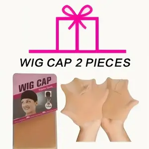 Wig Caps 1 Package 2pcs - Light Brown Elastic MEDIUM Nylon Stocking Caps for Ultimate Cosplay Comfort & Style, Perfectly Breathable for All-Day Wear