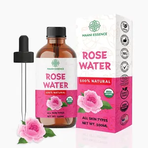 100ML LARGE ORGANIC ROSEWATER OIL Facial Cleanser Toner -NON GMO - MADE IN USA daily skincare