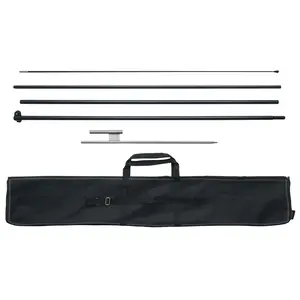 【Summervibes】VEVOR Feather Flag Pole Kit, Swooper Flag Pole Set 16.3 ft, Sign Flag Poles for Business Advertising Flags Outdoor, with A Ground Stake and Carrying Bag (Flag Not Included) Aluminum Banner