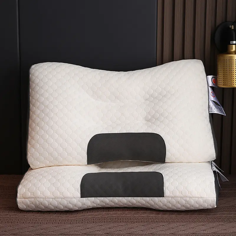 2PCS Pillow Knitted Neck Pillow for Side, Back and Prone Sleeping, Bed Pillow, Deep Sleep, Ergonomic Orthopedic Contour Neck Support, Removable Pillowcase, More Comfortable Bedding Family Holiday Gifts Easter