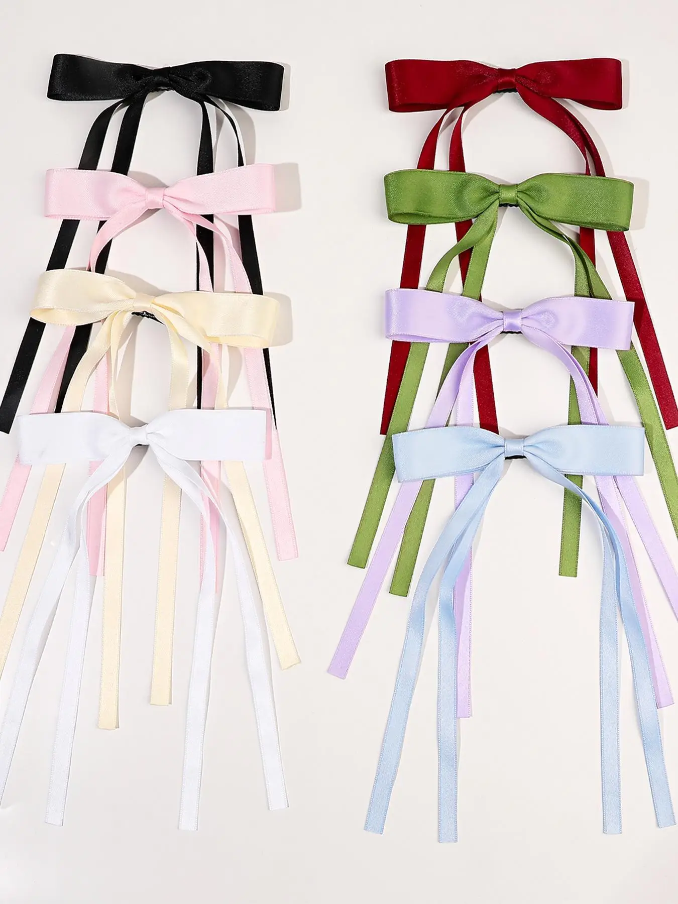 Bowknot Design Hair Clips, Elegant Cute Minimalist Trendy Long Tail Hair Clips, Chic Gorgeous Hair Accessories for Hairstyle Decor, Sweetness Barrette