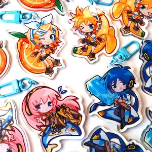 Vocaloid Keychains - Len Rin Kaito Luka Miku Kagamine Utau Hatsune Miku Shion Meguri Acrylic Keyring Cute Accessory, Fun Charm For Backpack Or Purse | High Quality and Customer Favorite Items
