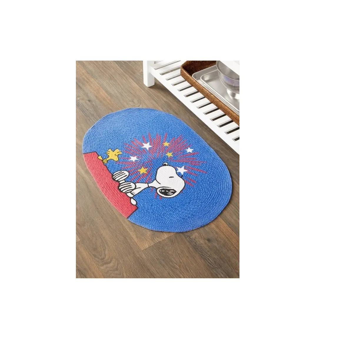 Peanuts Americana Braided Cotton Throw Rug