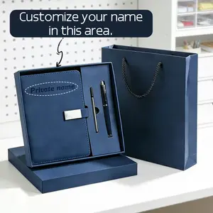 Private Customization — 3‑Piece A5 Notebook and Pen Set: Faux Leather Covers, Refillable Pens & Replaceable Inserts — Ideal for Class, Teacher Gifts, Back‑to‑School, Graduation, and Office Use.