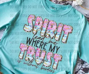 Spirit Lead Me DTF Transfers - THIS IS NOT A SHIRT