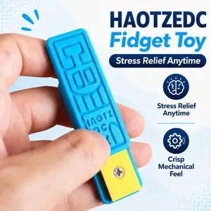 HAOTZEDC Fidget Slider EDC Gadget – Adult Stress Relief Toy with Mechanical Push Structure, Smooth Push Card, Satisfying Click Sound & Tactile Feedback, Unique Design Desk Toy for Focus