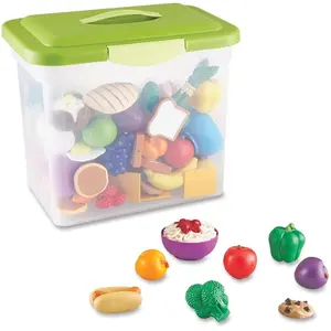 Lorell  Classroom Play Food Set Plastic, Multicolor - 100 Piece