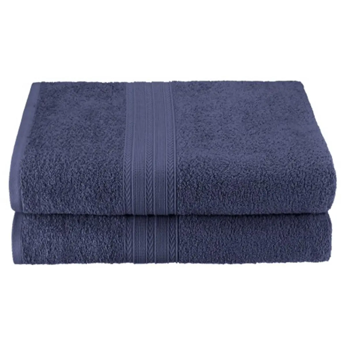 212 MAIN 2-Piece Eco-Friendly 100% Cotton Ringspun Bath Sheet Towel Set - Absorbent, Navy Blue Bath Sheets