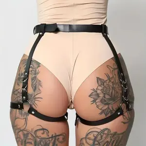 1pcWomen'SFauxLeatherThighHarnessGarterBeltwithMetallicStuds-AdjustableNon-StretchLegStrapforValentine'SDayGifts,AdultLingerie&SexyOutfits,ValentineAccessories,SleekDesign,MetallicAccents,OutfitEnhancer,