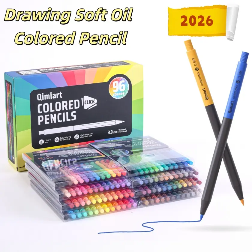96 Color Vibrant Pencil Set, 3.0mm Tip, Soft Oil-Based Core, Press-Down Coloring, Professional Art Supplies, Ideal for Drawing, DIY, Adult & Student Use, Coloring Pencils