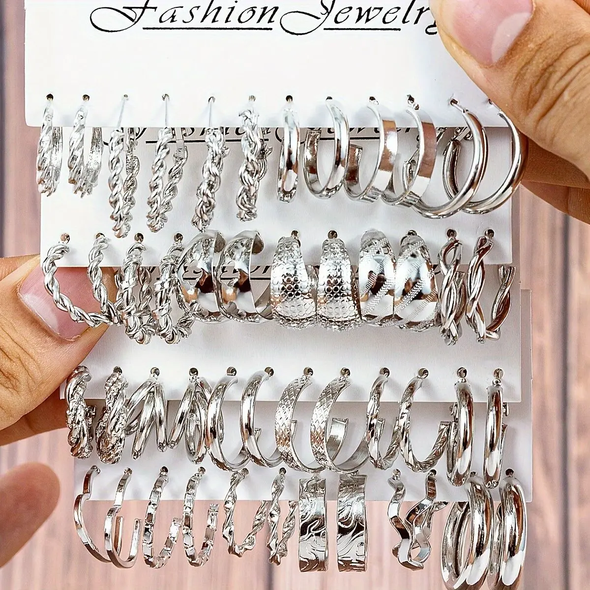 Women's Earrings Set 24-Pair Gold and Silver Chunky Multi-Piece Butterfly Heart Twist Faux Pearl Bohemian Style for Everyday Wear Parties Holiday Gifts