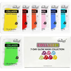 Collagen Face Masks Skincare for Women,Hydrating Sheet Face Masks Set for Sensitive Skin,Spa Facial Masks for Women Skin Care, Party Birthday Gifts for Women Teen Girls Kids(7 Masks)