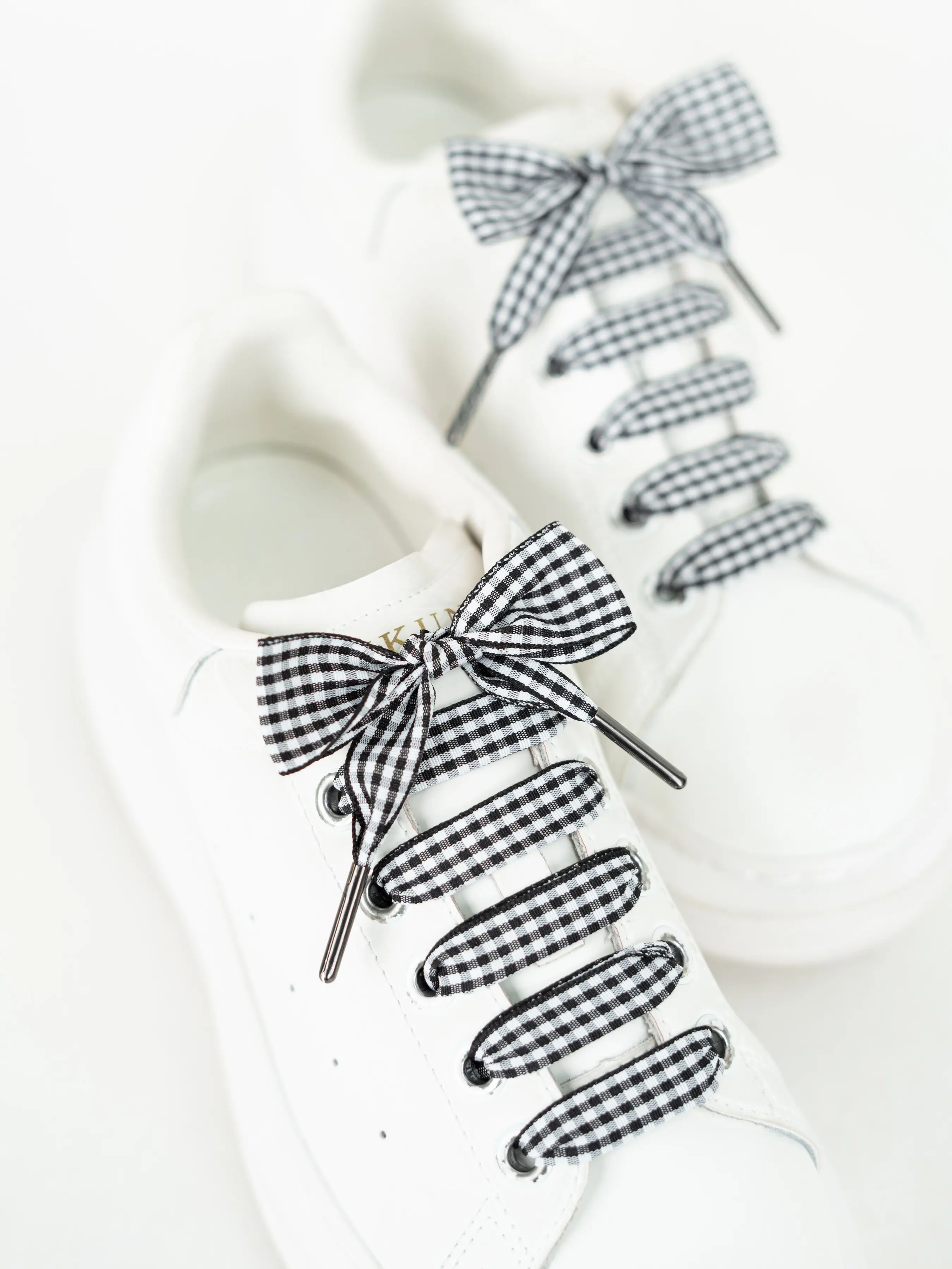 Cute Plaid Wide Shoelaces Set, Metal Head College Style, Shoe Laces For Boots, Perfect for Daily Casual Entertainment, Unisex Fashion Accessories, Shoe Strings