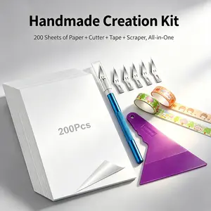 200Pcs Diamond Painting Release Paper Kit - Reusable Transfer Paper with Craft Tools for 5D Diamond Art