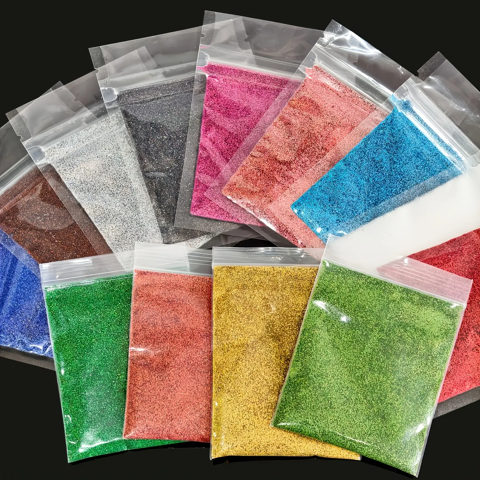 13-Color Holographic Craft Glitter Set, Ultra Fine Particles Sparkling Crafting Glitter, 2.29oz for Resin Art, Nail Art & Creative DIY Projects (Home & Festive Party Supplies)
