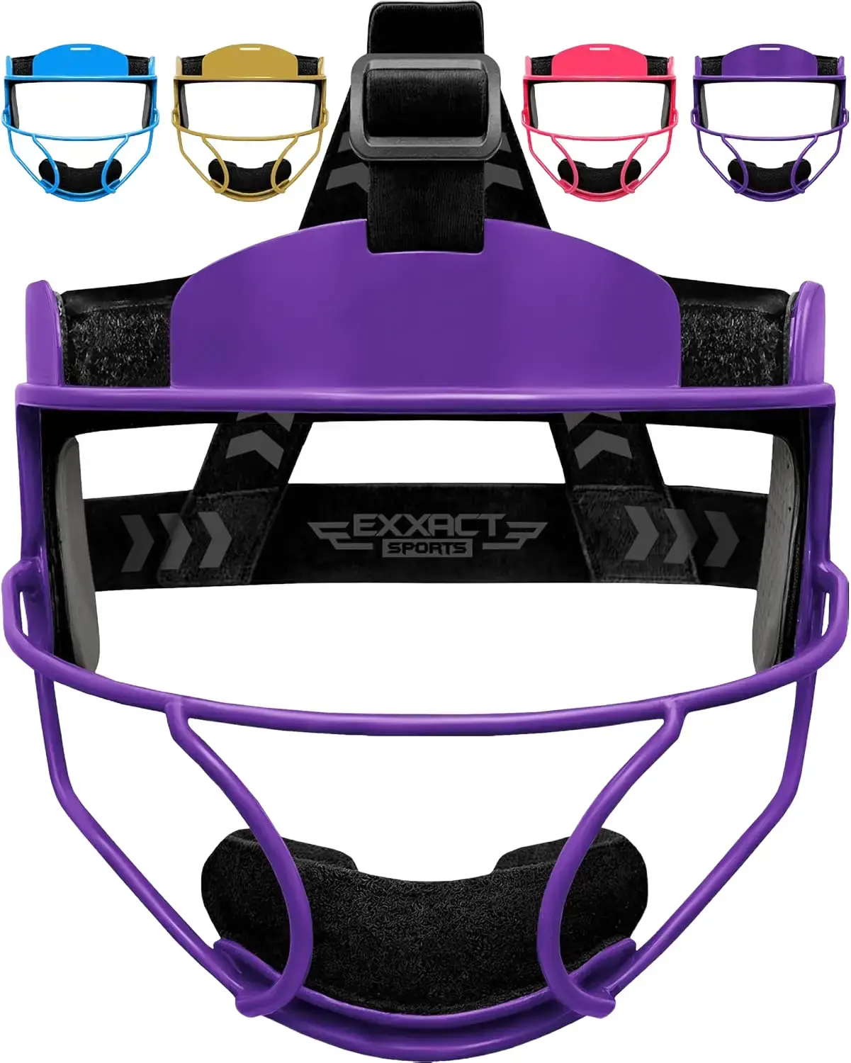 Exxact Sports Softball Fielder's Mask for Female Youth & Adults, Lightweight Alloy Steel Face Guard with Wide Vision, Impact Resistant Protective Gear with Matte Finish, Softball Equipment, Unisex, Machine Washable, Softball Accessories, Impact Proof