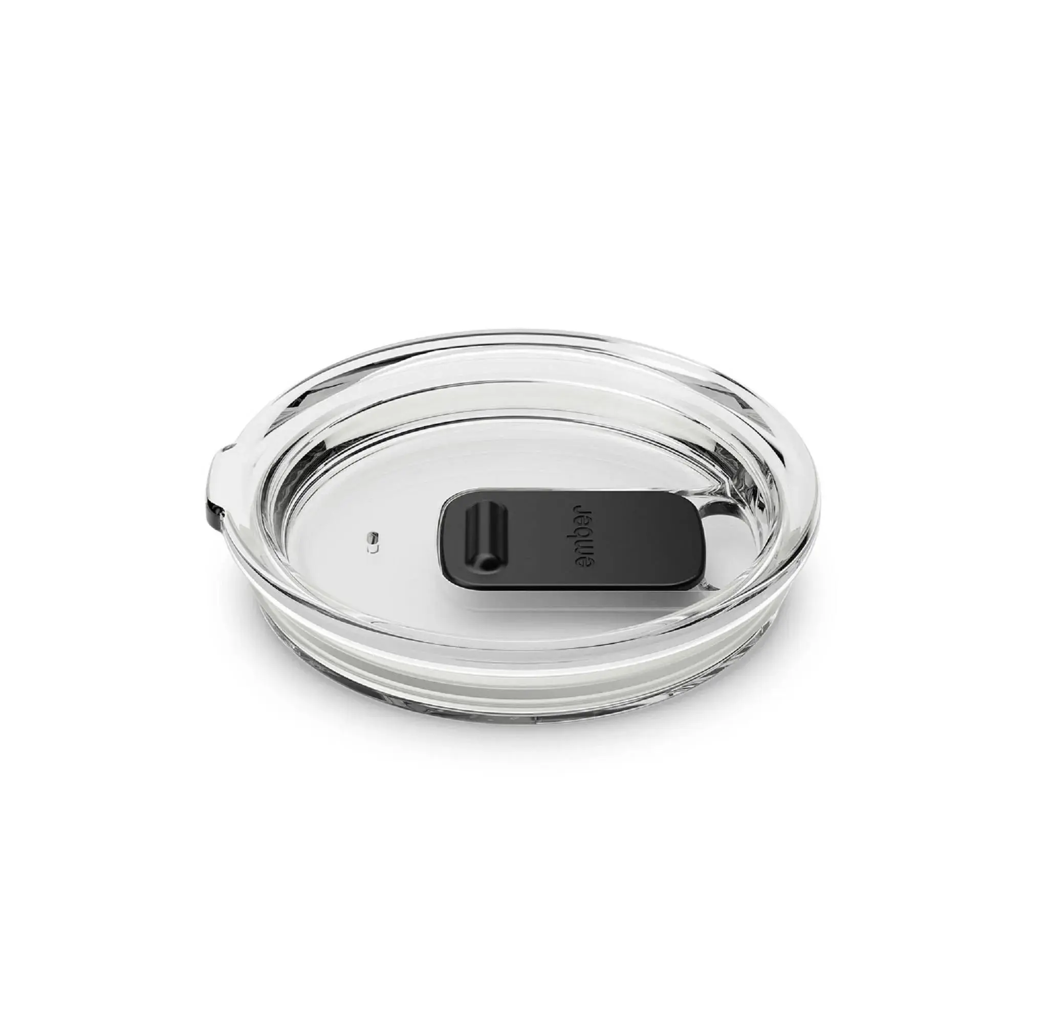14oz Sliding Lid: Black & Clear Plastic Drinkware Accessory for Cold Beverages, Hand Wash, 3.49" Width