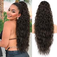 Brunette Brown Drawstring Ponytails