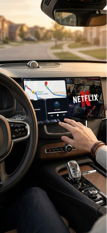 11'' Wireless Carplay Screen for Car Built-in Net-Flix YouTube Apps, Portable Touchscreen Car Stereo with Android Auto, Backup Camera, OTA Updates, Bluetooth, Voice Control, GPS Navigation,FM