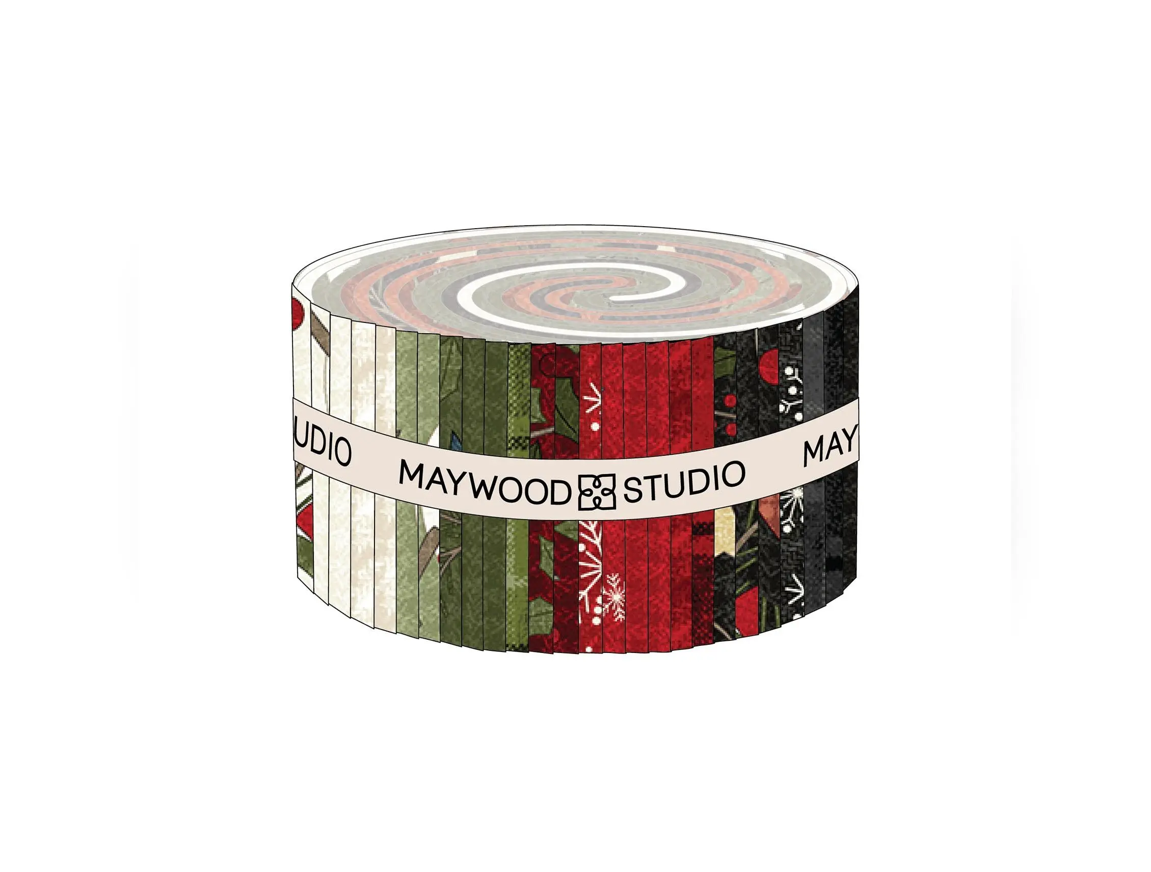 Holly Jolly Flannel | 2.5" Strip Roll by Bonnie Sullivan for Maywood Studio | 40 pcs