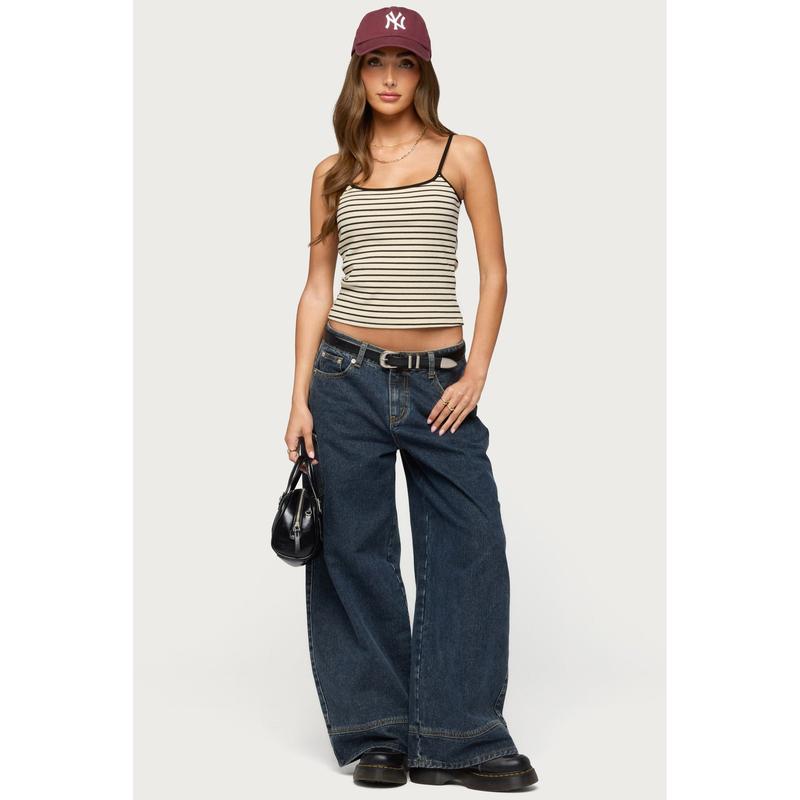 Gretta Striped Ribbed Tank Top