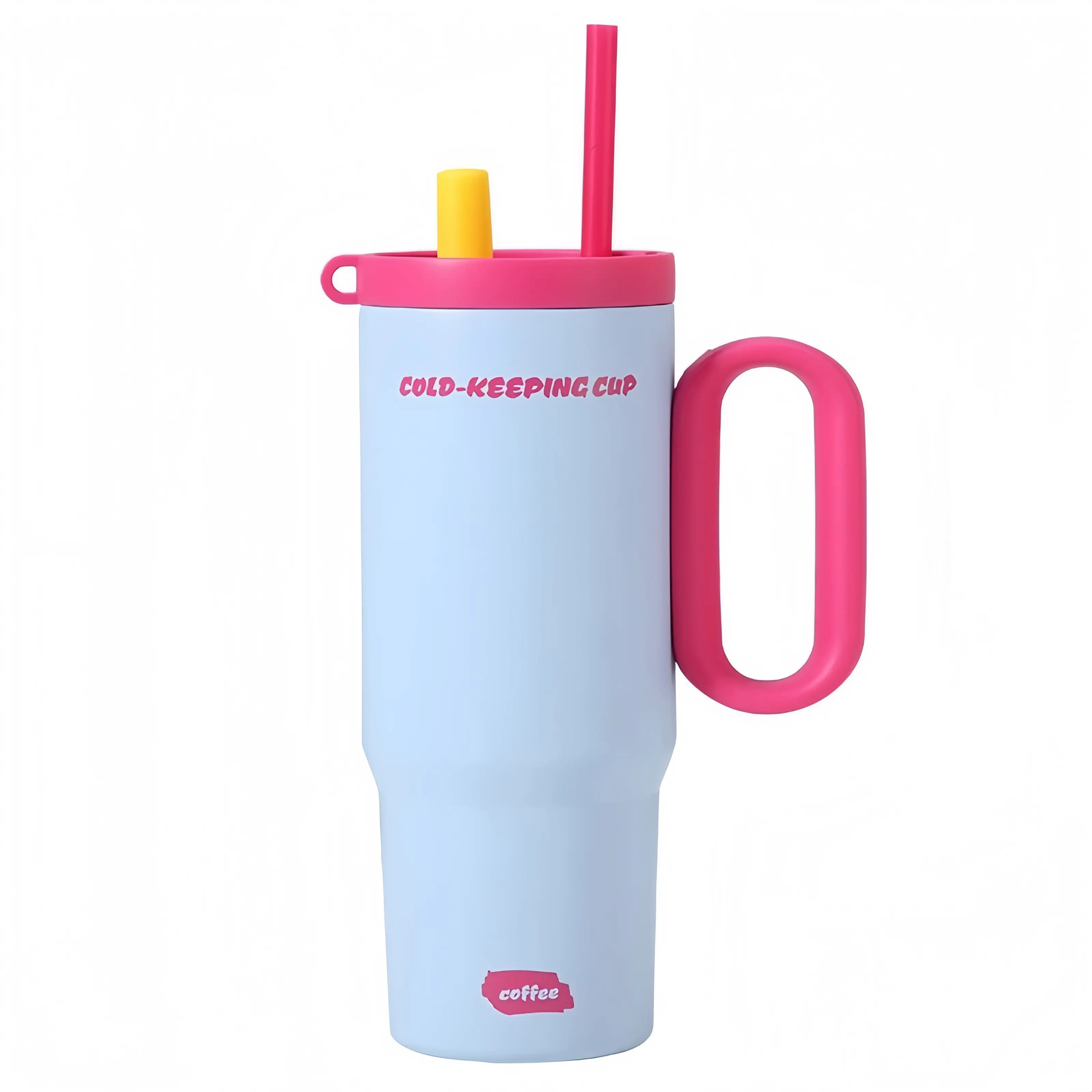 25.36 oz (0.75L) Food-Grade Stainless Steel Insulated Tumbler - Leak-Proof Portable Car Flask, 12-Hour Cold Retention, Reusable Drink Beverage Cup with Straw for School, Office