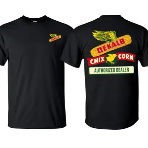 Dekalb Chix Corn Dealer Tee Farm Wear Cotton Short Sleeve T-Shirt Tractor Graphic Made in USA