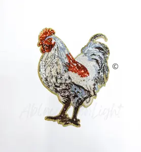 Chicken Farm Animal Sequin Patch - Large Chicken Farm Animal Sequin Patch - Large