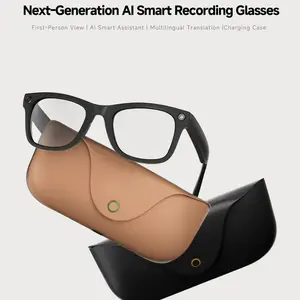 2026New All-in-One AI Smart Camera Glasses|8MP HD Camera,1080P EIS Anti-Shake Video,26Languages Real-Time Translation, Bluetooth Audio Call, AI Image Recognition&Voice Control,Portable Charging Case,Ultra-Light Wearable for Travel,Sports&Daily Outdoor Use