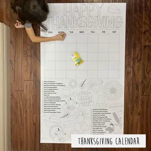 Thanksgiving Activity Calendar Coloring Sheet