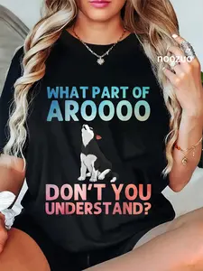 100% Cotton Husky Design For Men Women Siberian Husky Dog Husky Lover T-Shirt