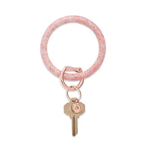 Silicone Big O® Key Ring - Rose Gold Confetti