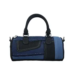 RIVERICH Denim Purse for Women,Patchwork Denim Crossbody Bag,Designer Purse with Zipper,Trendy Evening Handbag for Daily Work Party Mother's Day Gift